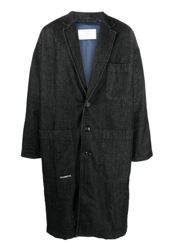 Société Anonyme Cappotto denim monopetto - Nero