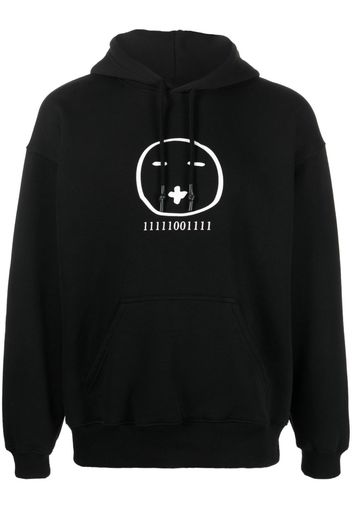 Société Anonyme graphic-print drawstring hoodie - Nero