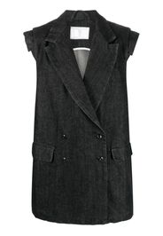 Société Anonyme Gilet doppiopetto denim - Nero