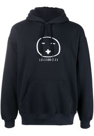 Société Anonyme graphic-print drawstring hoodie - Blu