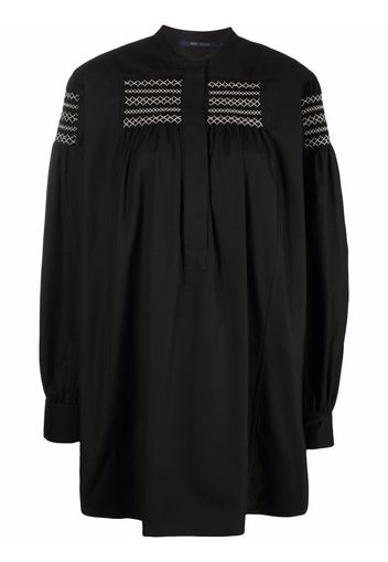 Sofie D'hoore Briskcmok embroidered long-sleeve blouse - Nero