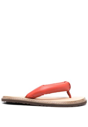 Sofie D'hoore padded-strap leather flip flops - Rosso