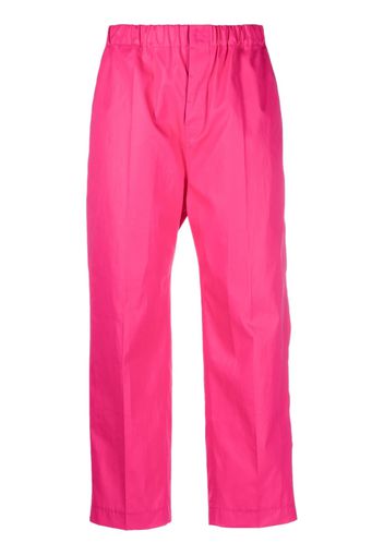 Sofie D'hoore elastic-waist straight-leg cotton trousers - Rosa