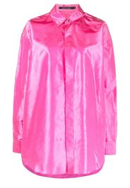 Sofie D'hoore Bendigo high-low silk shirt - Rosa