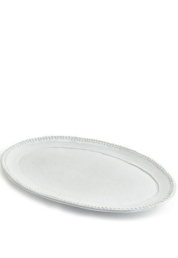 Soho Home Hillcrest embossed-detail platter - Bianco