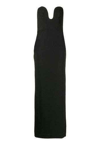 Solace London sweetheart-neck strapless dress - Nero