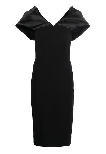 Solace London Wrenley off-shoulder midi dress - Nero