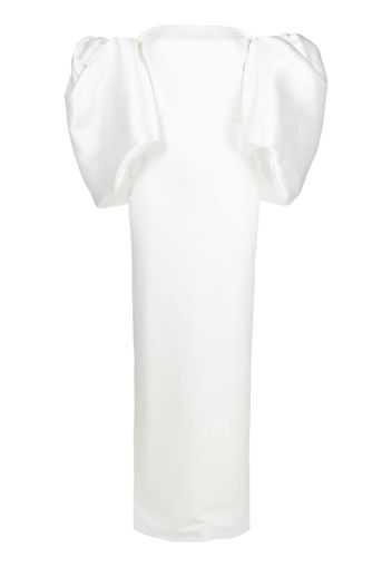 Solace London Pia puff-sleeve maxi dress - Bianco