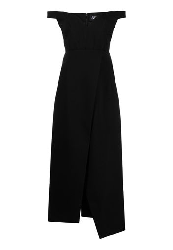 Solace London Karter crepe midi dress - Nero