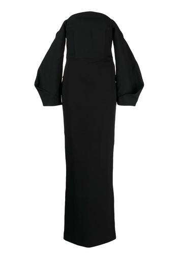 Solace London Lotta off-shoulder maxi dress - Nero