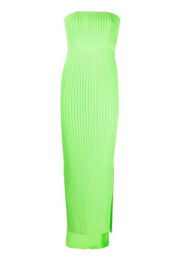 Solace London pleated strapless maxi dress - Verde