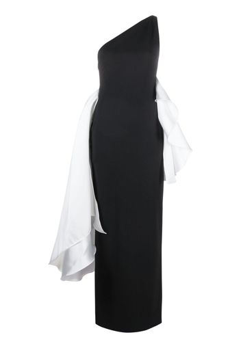 Solace London Calla one-shoulder dress - Nero