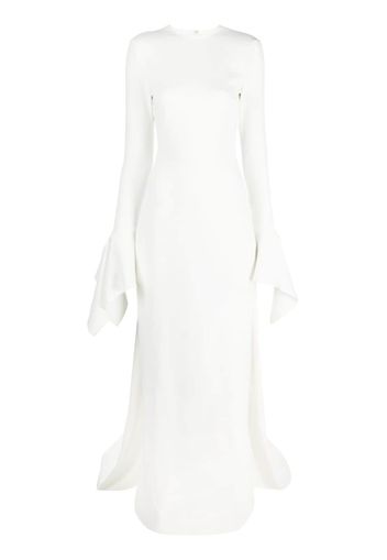 Solace London Blake flared-cuffs gown - Bianco