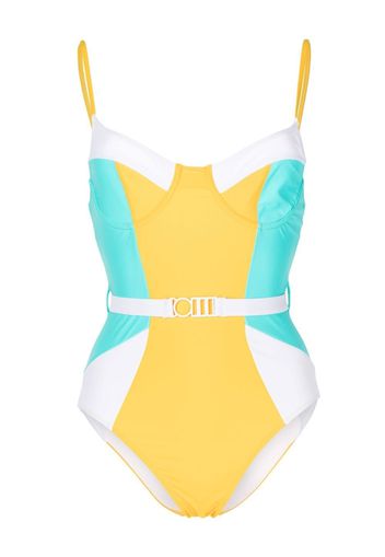 Solid & Striped The Spencer colour-block one-piece - Giallo