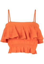 Solid & Striped The Kaia zig-zag bikini top - Arancione