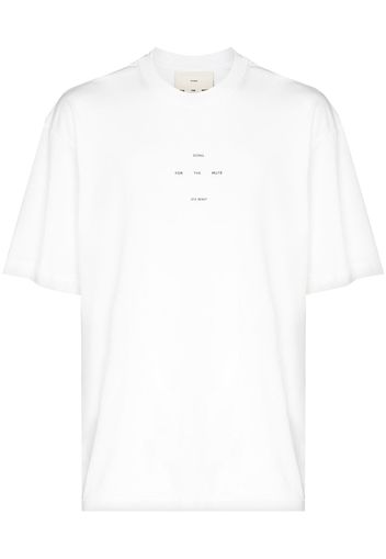 Song For The Mute logo print crew neck T-shirt - Bianco