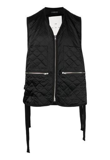 Song For The Mute sleeveless zip-front gilet - Nero