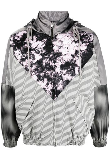 Song For The Mute graphic-print hooded jacket - Grigio