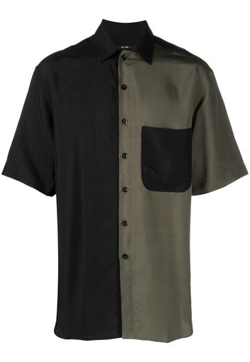 Song For The Mute two-tone camp-collar shirt - Nero