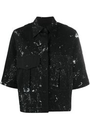 paint-splatter short sleeve shirt