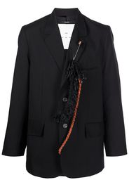 Song For The Mute Blazer monopetto Drape Gabardine - Nero