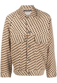 Song For The Mute geometric-print shirt-jacket - Toni neutri