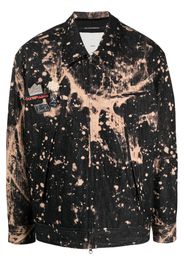 Song For The Mute paint-splatter badge jacket - Nero