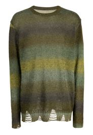 Song For The Mute striped crew-neck jumper - Verde