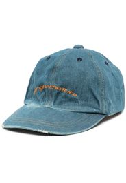 Song For The Mute logo-embroidered denim cap - Blu