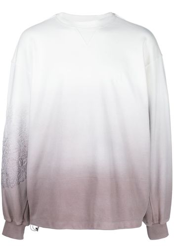 SONGZIO gradient-effect cotton sweatshirt - Bianco