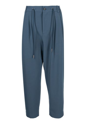 SONGZIO pleat-detail drawstring tapered trousers - Blu