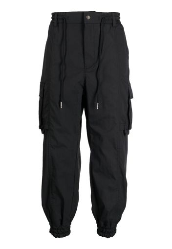 SONGZIO drawstring-waistband cargo trousers - Nero