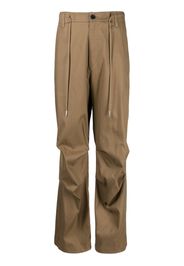 SONGZIO drawstring straight-leg trousers - Marrone