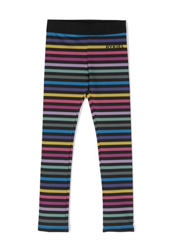 SONIA RYKIEL ENFANT Leggings a righe con stampa - Nero