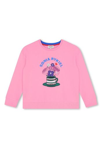 SONIA RYKIEL ENFANT Felpa con stampa - Rosa