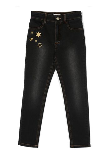 SONIA RYKIEL ENFANT Jeans dritti con effetto schiarito - Nero