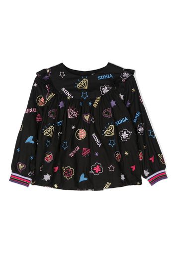 SONIA RYKIEL ENFANT Blusa con ricamo - Nero