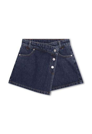 SONIA RYKIEL ENFANT asymmetric striped denim skort - Blu