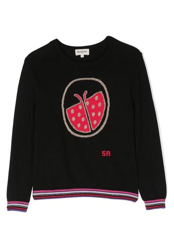 SONIA RYKIEL ENFANT Maglione girocollo con intarsio coccinella - Nero