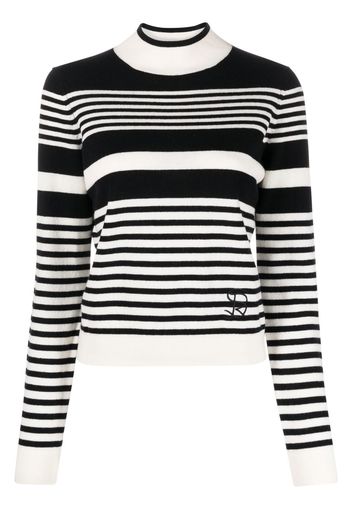 Sonia Rykiel striped crew-neck jumper - Bianco