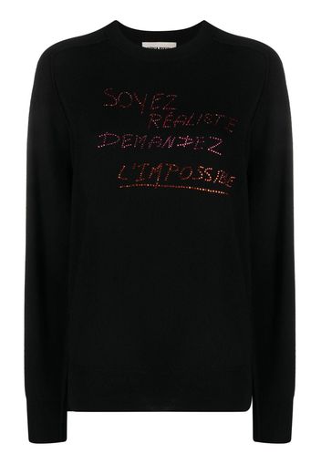 Sonia Rykiel Maglione con decorazione - Nero