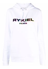 SONIA RYKIEL embroidered logo organic cotton hoodie - Bianco