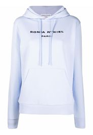 SONIA RYKIEL logo-print cotton hoodie - Blu