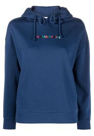 Sonia Rykiel logo-lettering hoodie - Blu