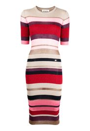 Sonia Rykiel Abito midi a righe - Multicolore