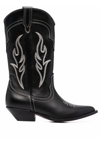 Sonora embroidered-design cowboy boots - Nero