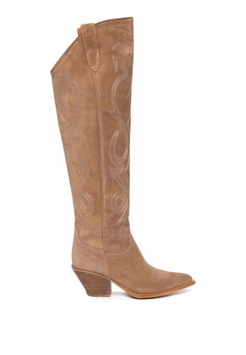 Sonora Hermosillo suede cowboy boots - Toni neutri