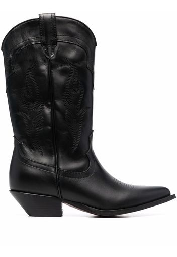 Sonora embroidered-design cowboy boots - Nero