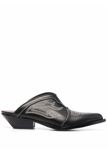 Sonora embroidered-design mules - Nero