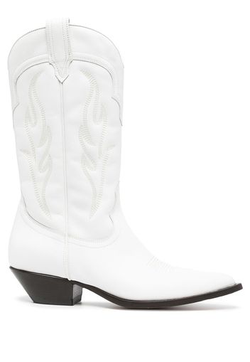 Sonora Santa embroidered cowboy boots - Bianco